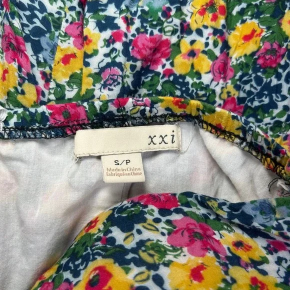 Forever 21 Floral Strapless Dress Small Sweetheart Bust Mini Sundress Multicolor - Picture 3 of 4